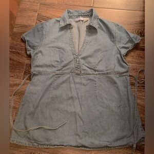 Chambray Maternity Top